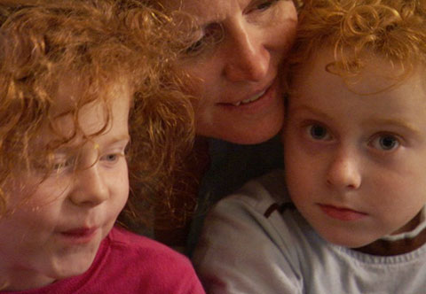 Filmmaker Sophie Sartain with her children
