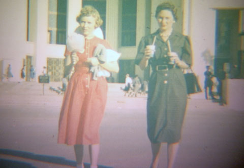 Mimi and Dona at the state fair, 1959