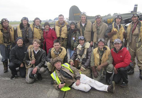 Our cast of pilots, Duxford, England